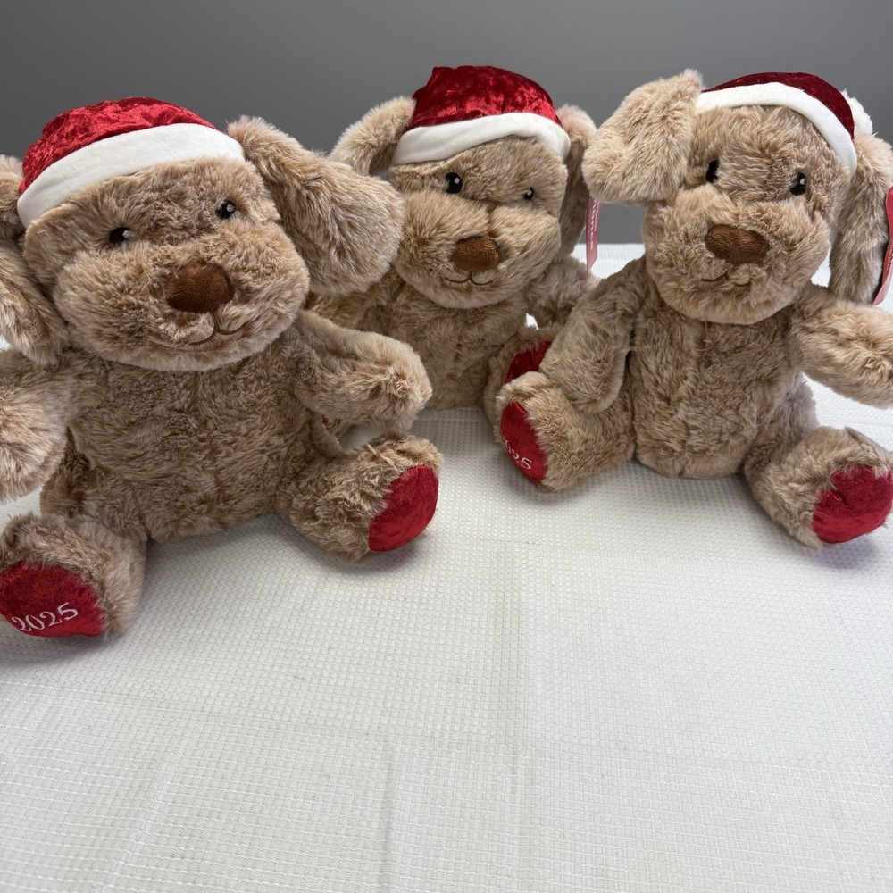 Lot Of 3 2025 Petsmart Dog Toy Stuffed Santa Chance Squeaky Chew Plush 11"‎ New